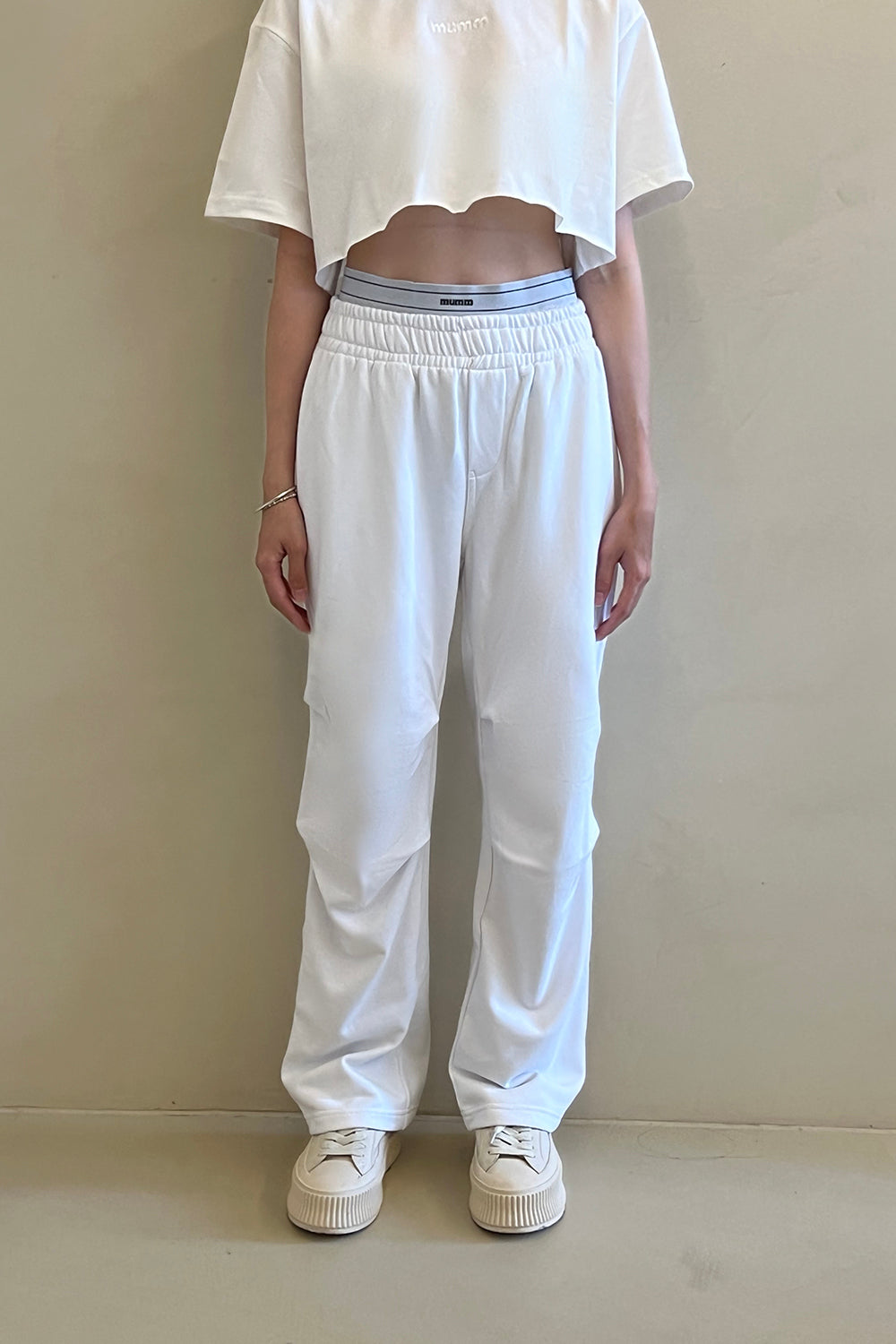 假兩件設計棉褲（夏日限定）<br>SUMMER AIRY COTTON SWEATPANTS