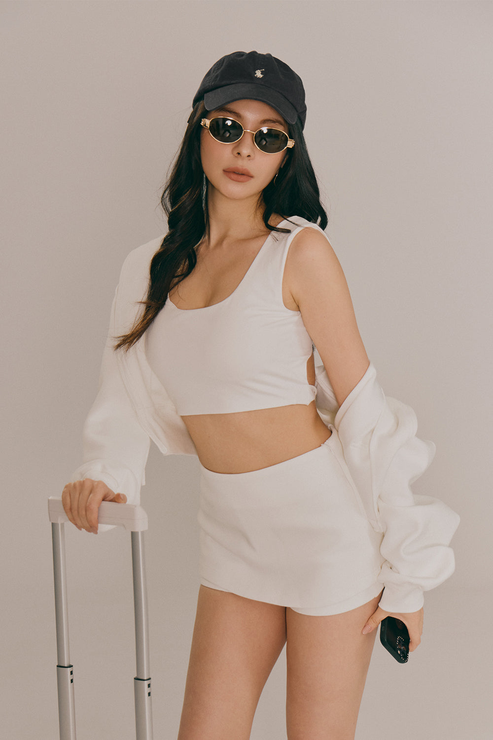 重磅迷你褲裙<br>Mini Pleated Skort