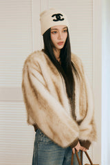 仿皮草拉鍊外套<br>Faux Fur Zipper Jacket