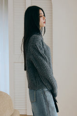 羊毛拉鍊外套<br>Wool Zip Jacket