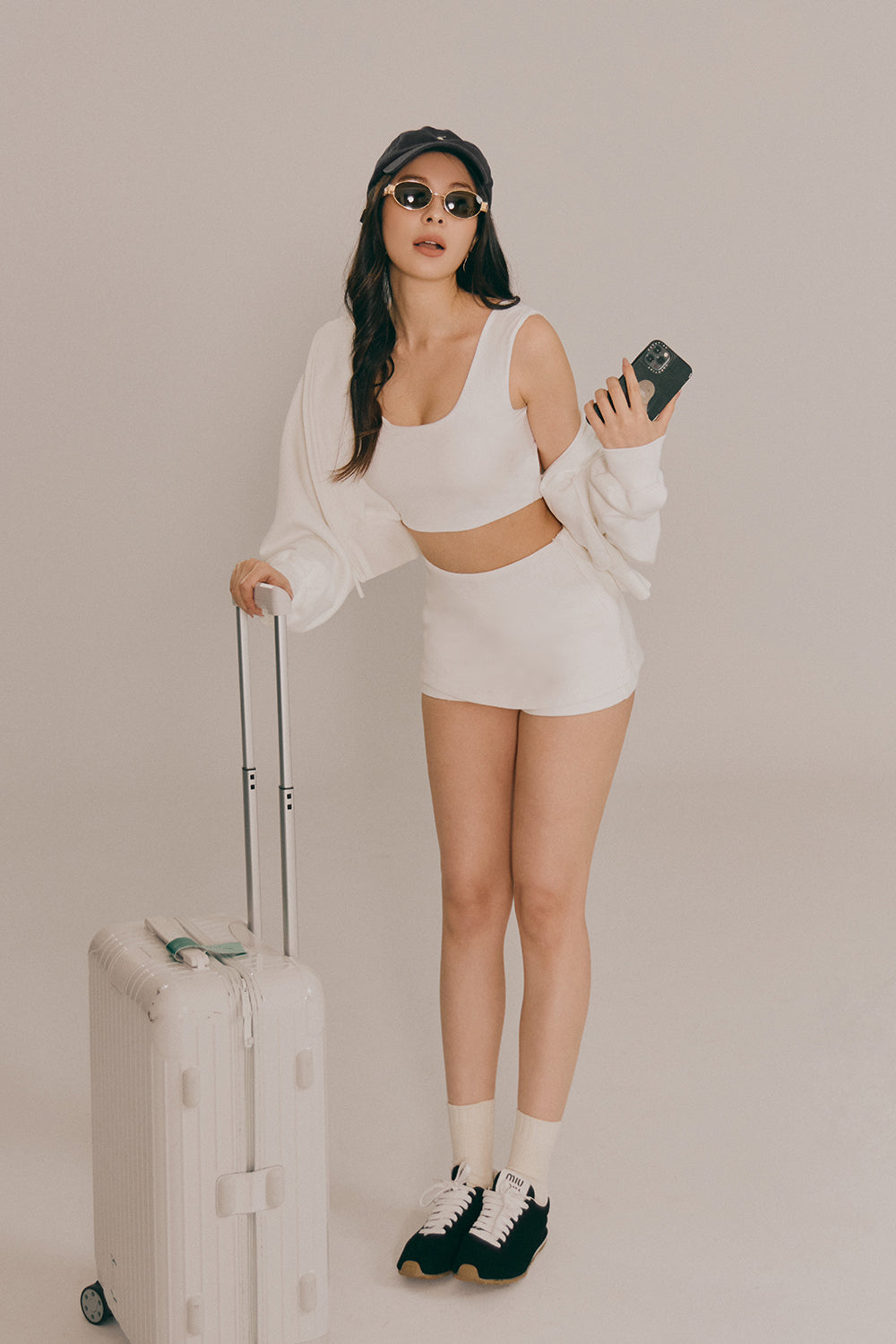重磅迷你褲裙<br>Mini Pleated Skort