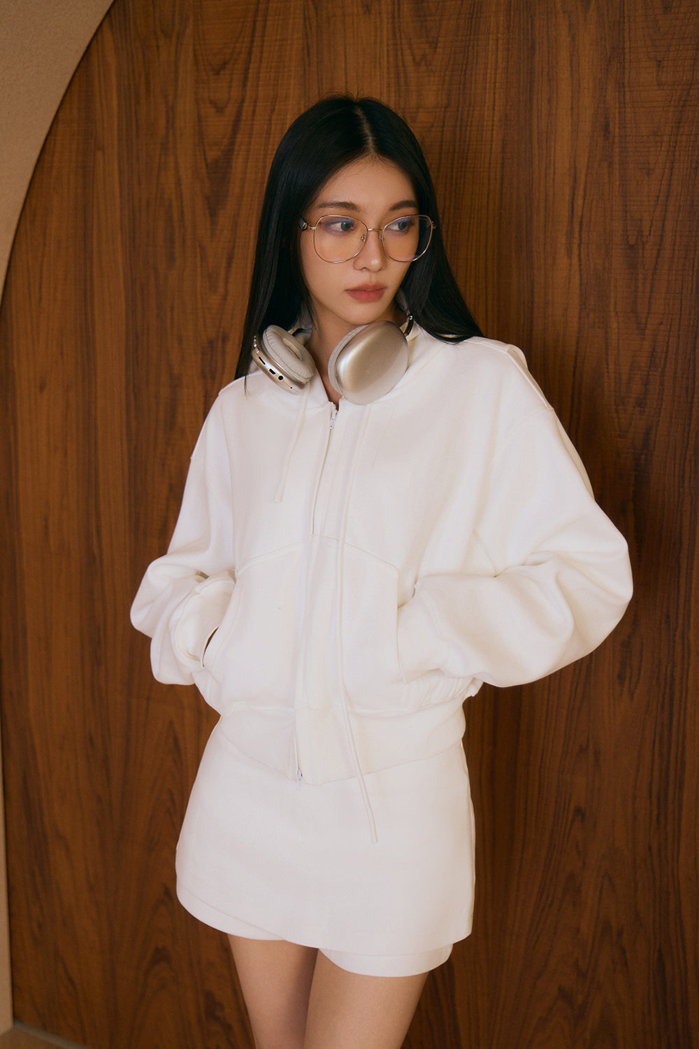 重磅迷你褲裙<br>Mini Pleated Skort