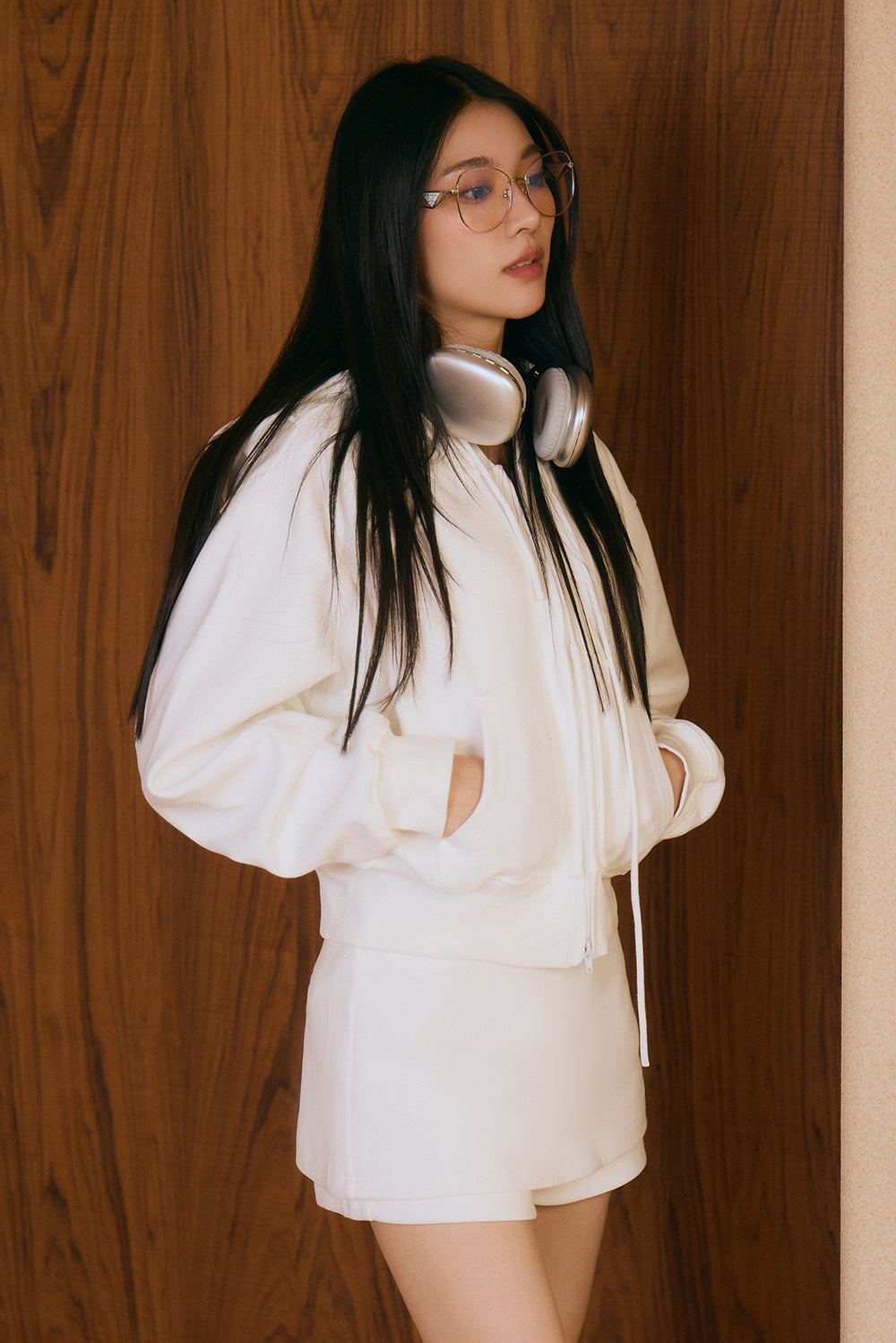 重磅迷你褲裙<br>Mini Pleated Skort