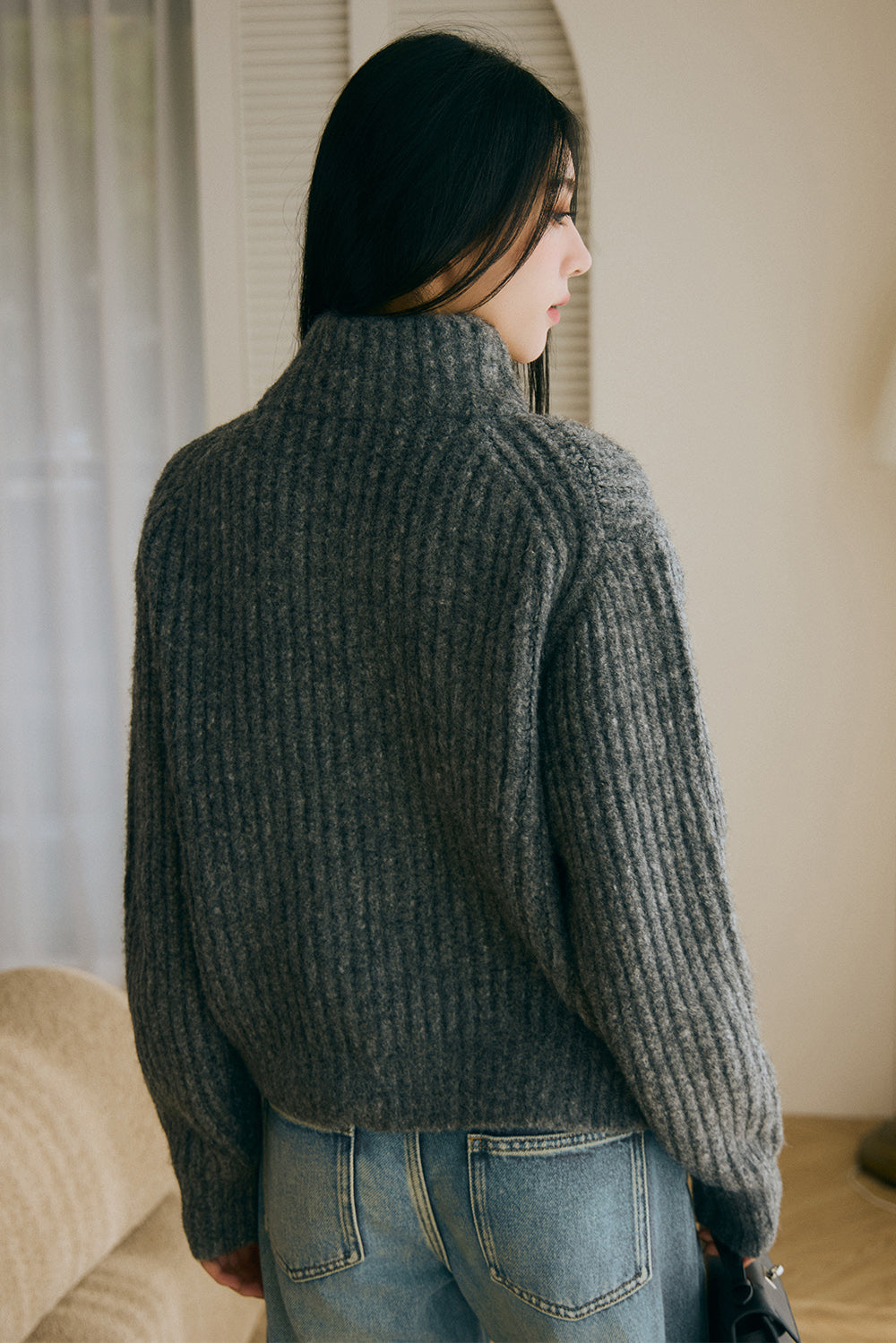 羊毛拉鍊外套<br>Wool Zip Jacket