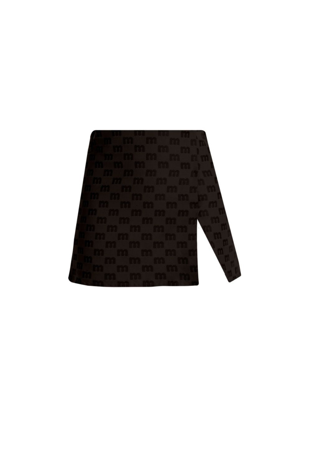 mumm 印花開衩短裙<br>MONOGRAM JACQUARD SLIT SKIRT