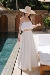 抗皺重磅高腰澎澎長裙<br>Wide Waist Puffed Maxi Skirt