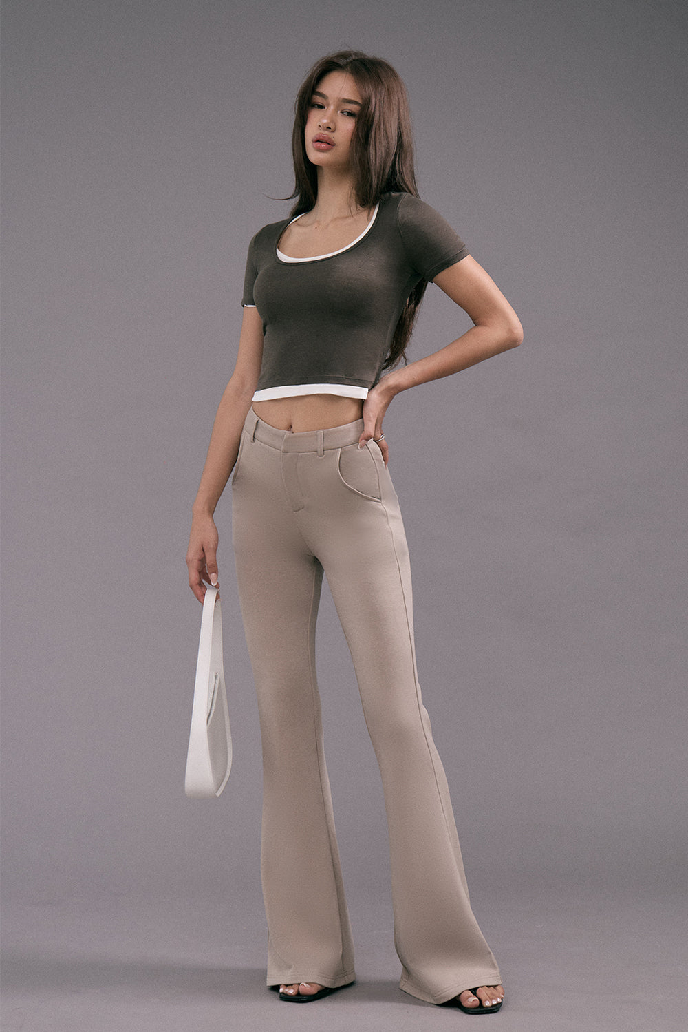 激瘦長腿喇叭褲<br>Elongated Slim Waist Pants