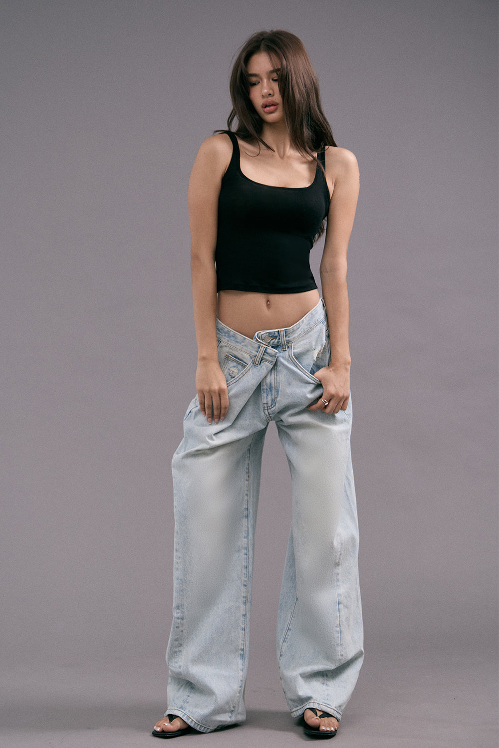 率性設計牛仔寬褲<br>Adaptive Waist Denim Pants