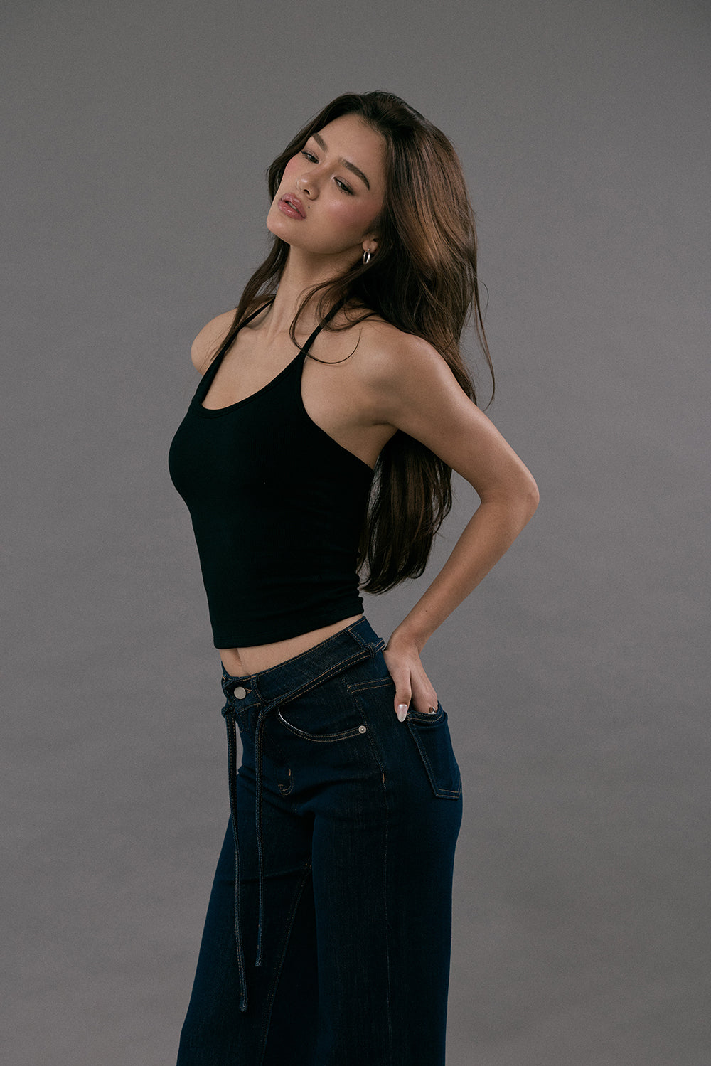 一見鍾情羅紋繞脖BraTop<br>Elegant Rib Halter U-Neck Bratop