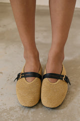 拉菲草編織芭蕾鞋<br>Raffia Ballet Flats