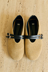 拉菲草編織芭蕾鞋<br>Raffia Ballet Flats