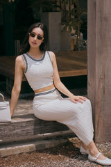 午後漫步麻花條紋Bra Top<br>Afternoon Walk Knit Tank Bra Top