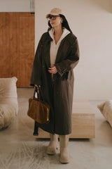 高訂長版鋪棉風衣外套<br>Long Belted Padded Trench Coat