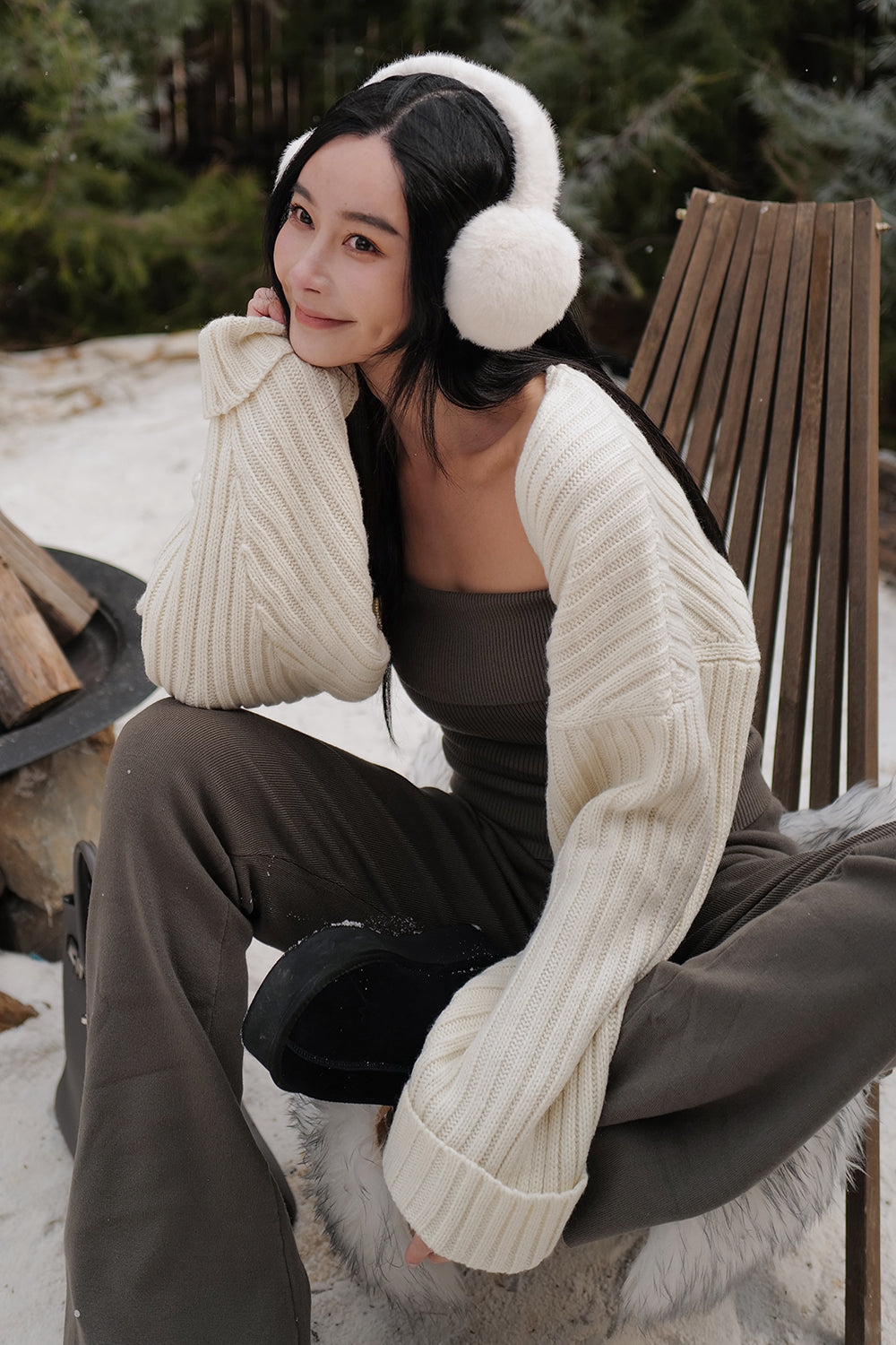 暖暖粗針織罩衫<br>Chunky Knit Shrug