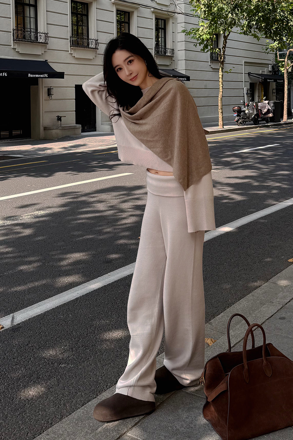 溫絨針織翻腰瘦瘦褲<br>Gentle Touch Knit High Waist Pants