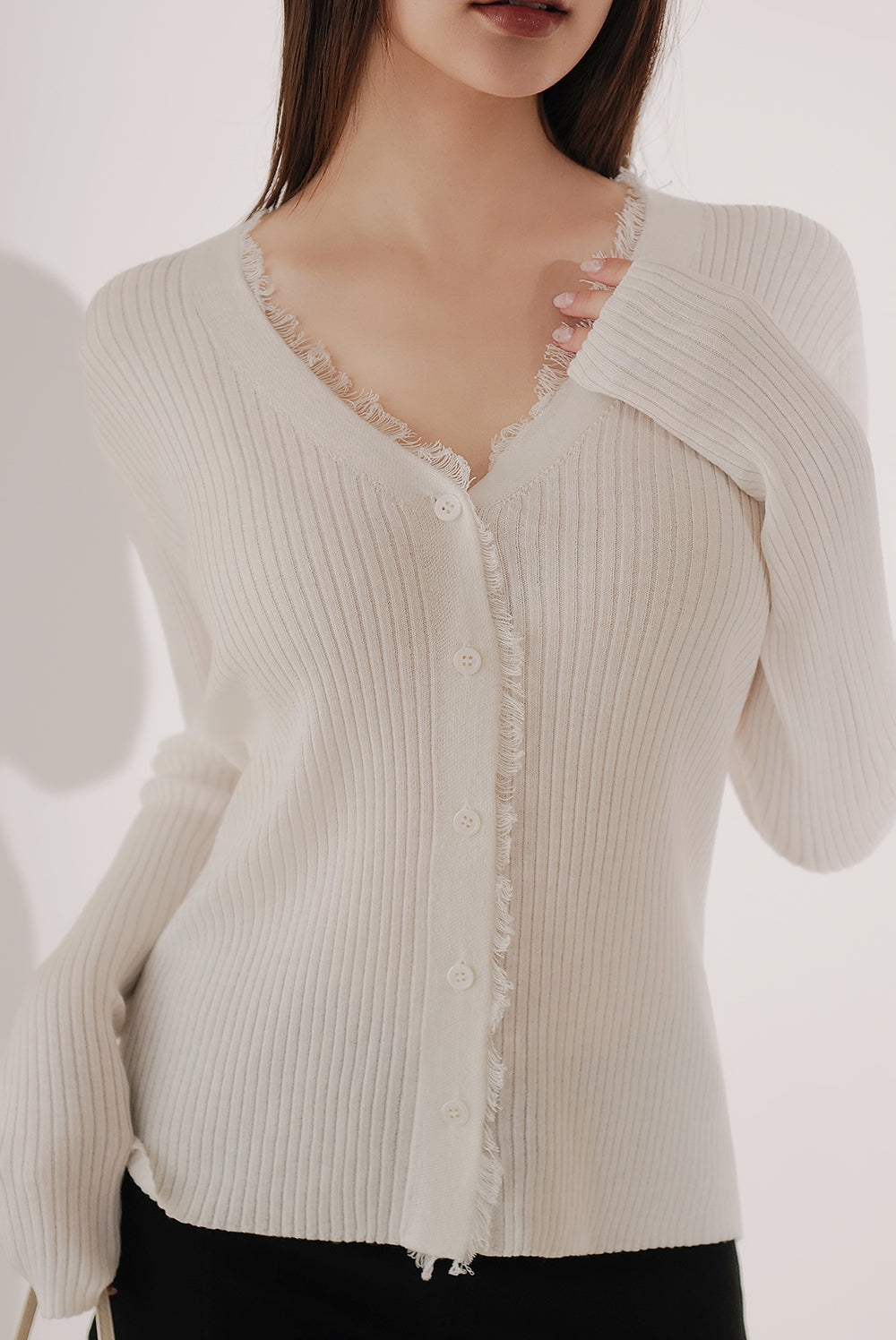 【預購】毛邊邊羊毛針織外套<br>Frayed Wool Cardigan