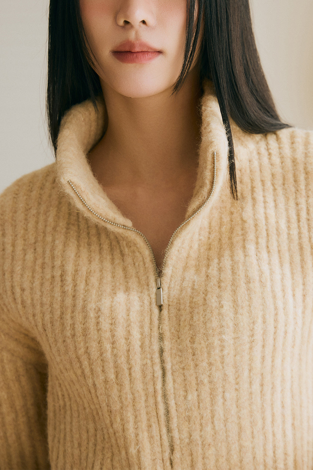 羊毛拉鍊外套<br>Wool Zip Jacket