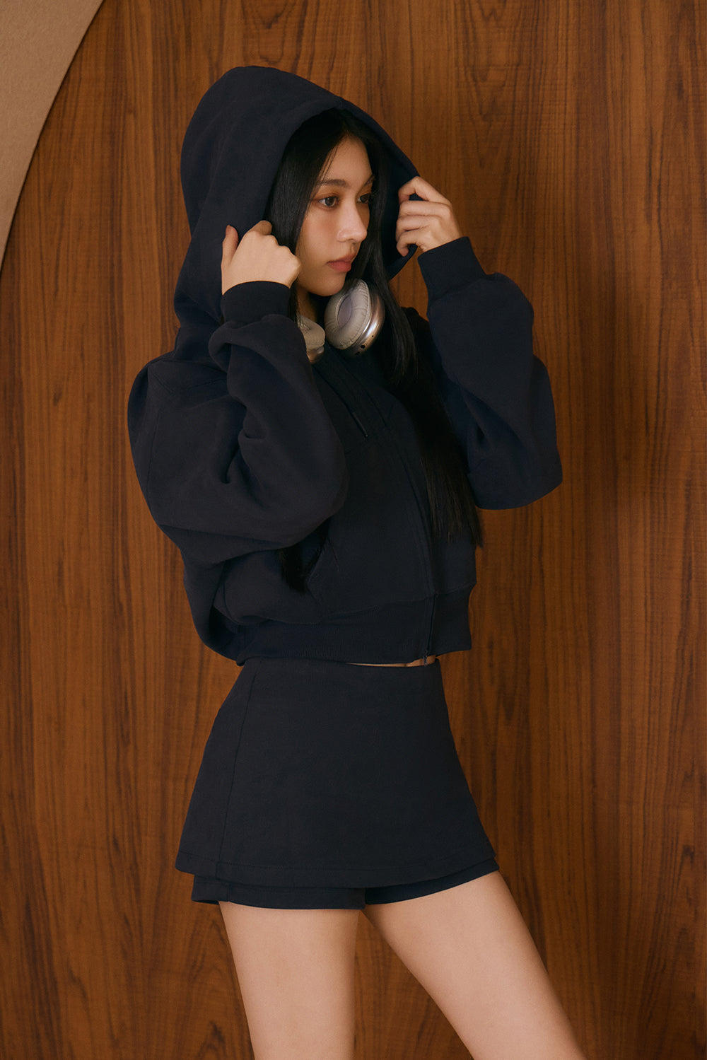 重磅迷你褲裙<br>Mini Pleated Skort