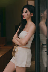 溫絨針織翻領平口BraTop<br>Gentle Touch Knit Strapless BraTop