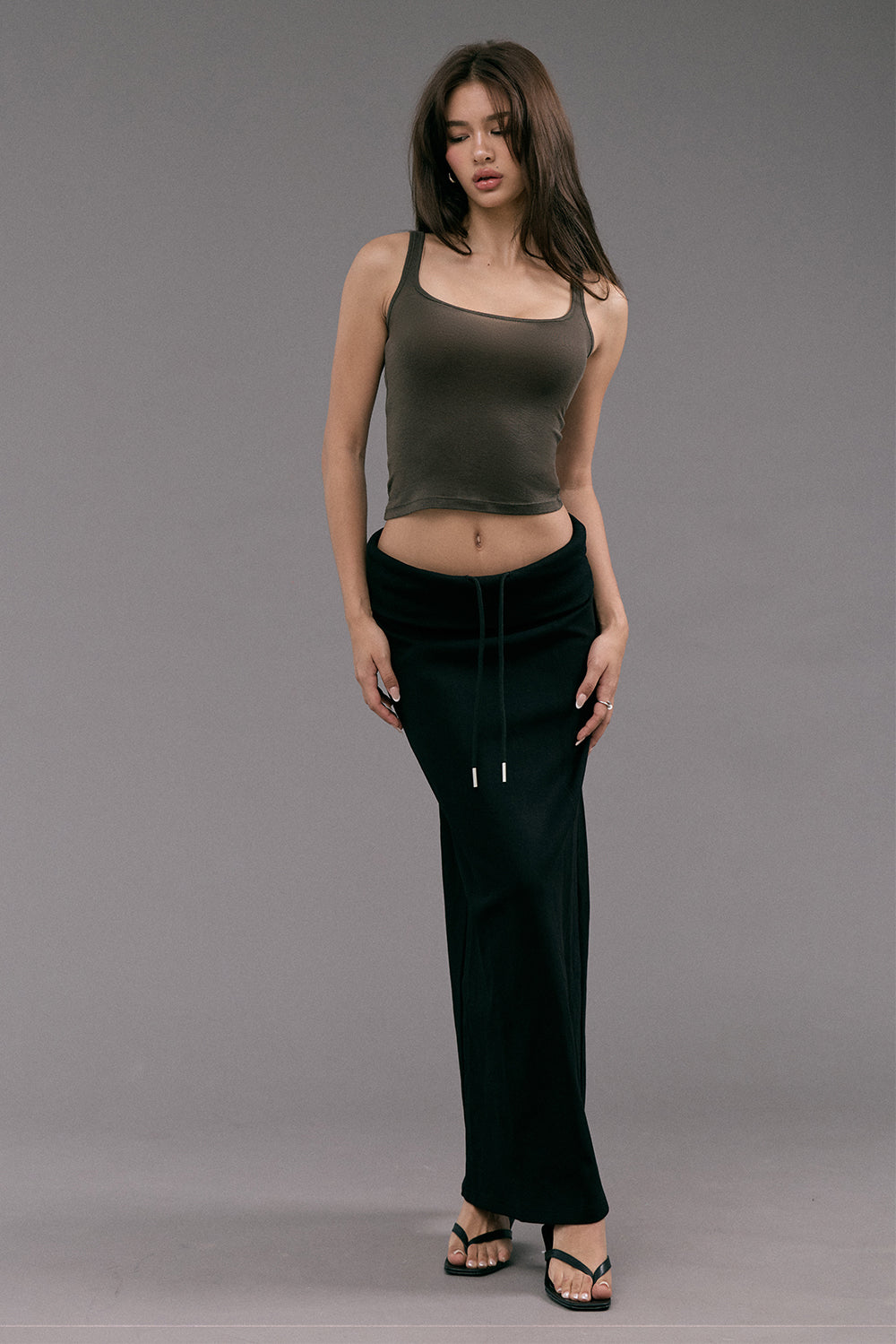 極柔天絲U領背心<br>Tencel Wool Deep U-Neck Tank Top