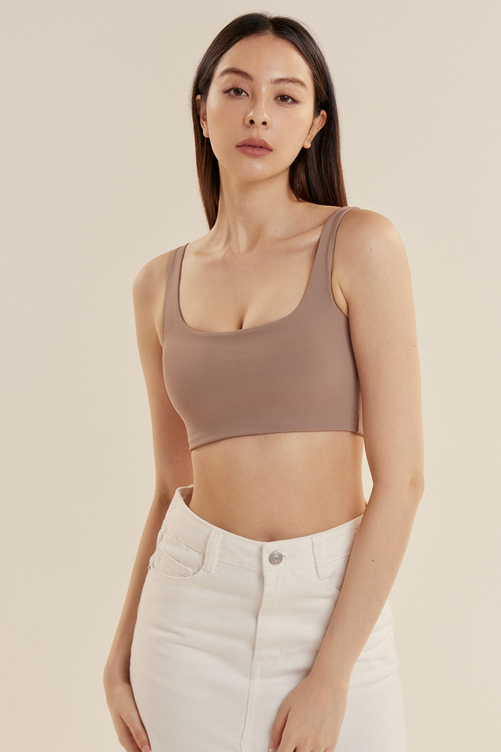 柔嫩方型領 BraTop<br>ESSENTIAL SQUARE NECK BRA TOP