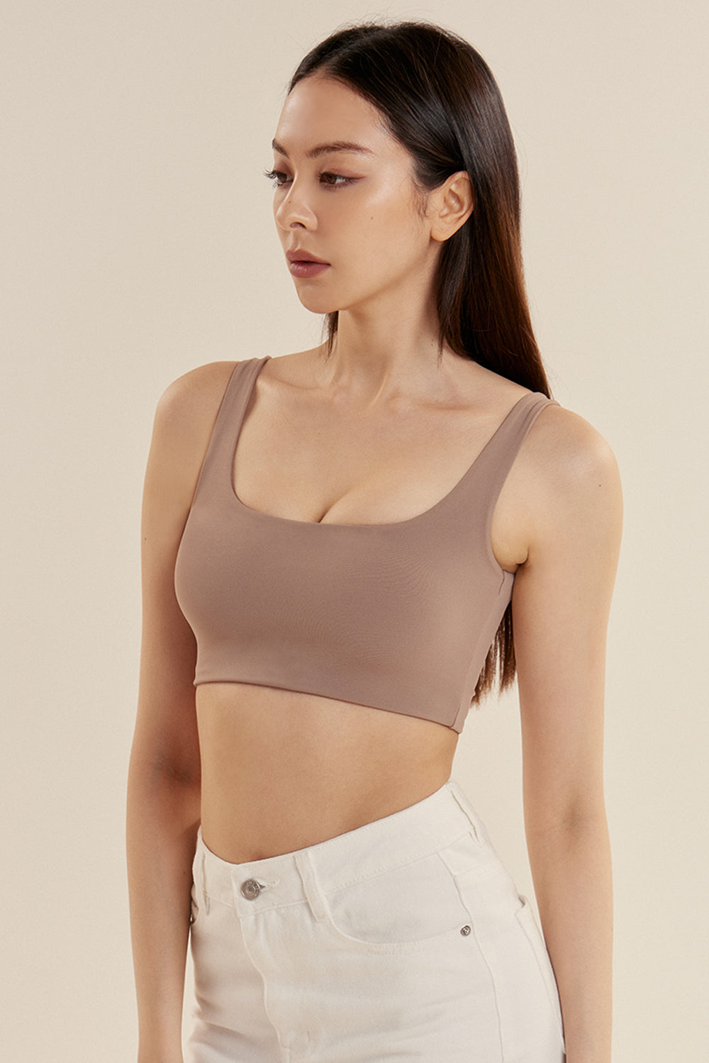 柔嫩方型領 BraTop<br>ESSENTIAL SQUARE NECK BRA TOP