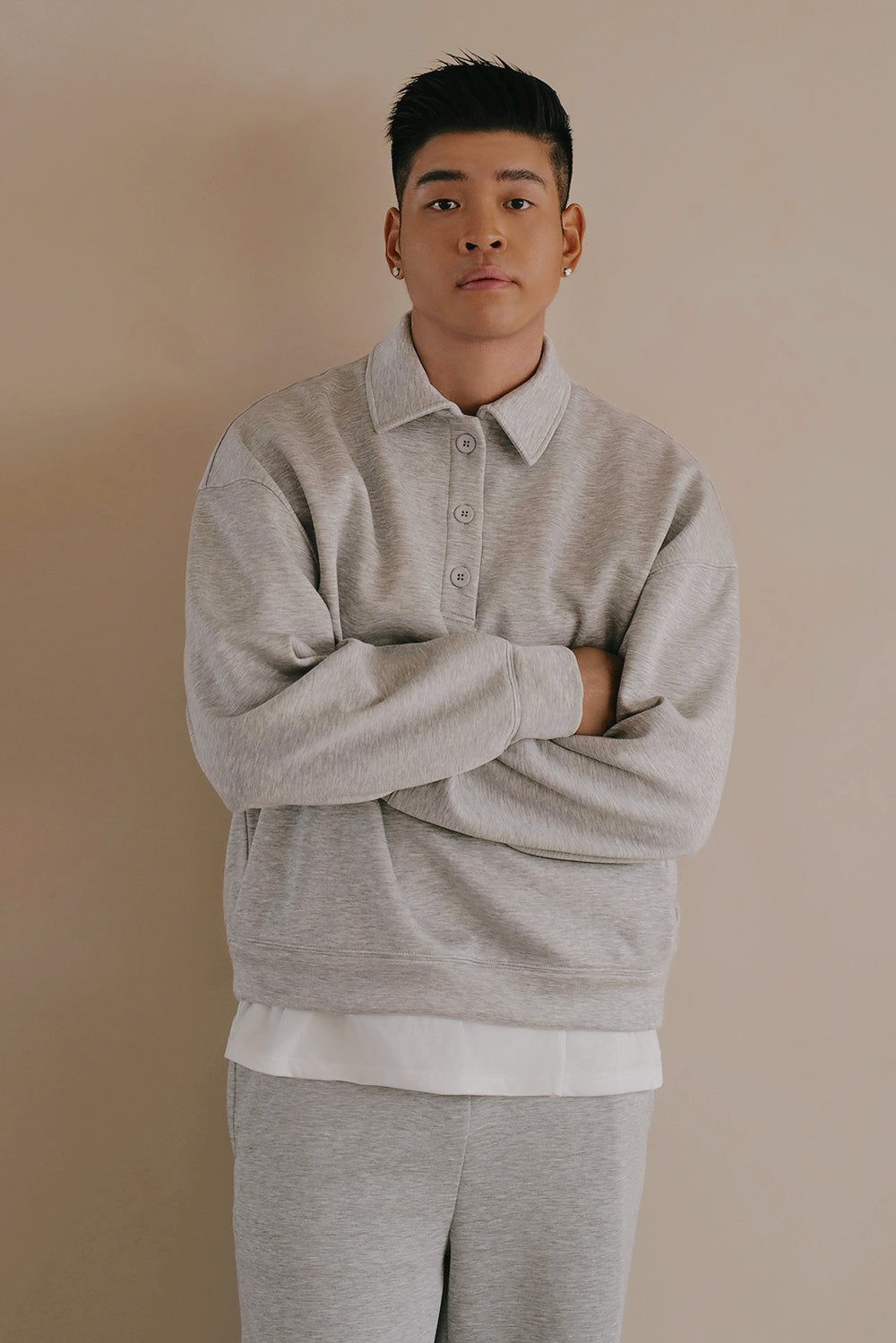 太空寶寶開釦衛衣<br>Airy Heater Button-Up Sweatshirt