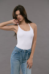 一見鍾情羅紋繞脖BraTop<br>Elegant Rib Halter U-Neck Bratop