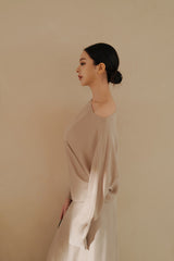 【預購】寬領長袖上衣<br>Eco-Friendly Wide-Neck Long-Sleeve Top