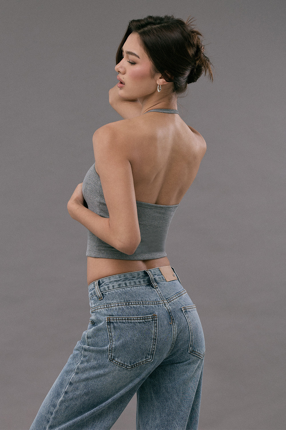 一見鍾情羅紋繞脖BraTop<br>Elegant Rib Halter U-Neck Bratop