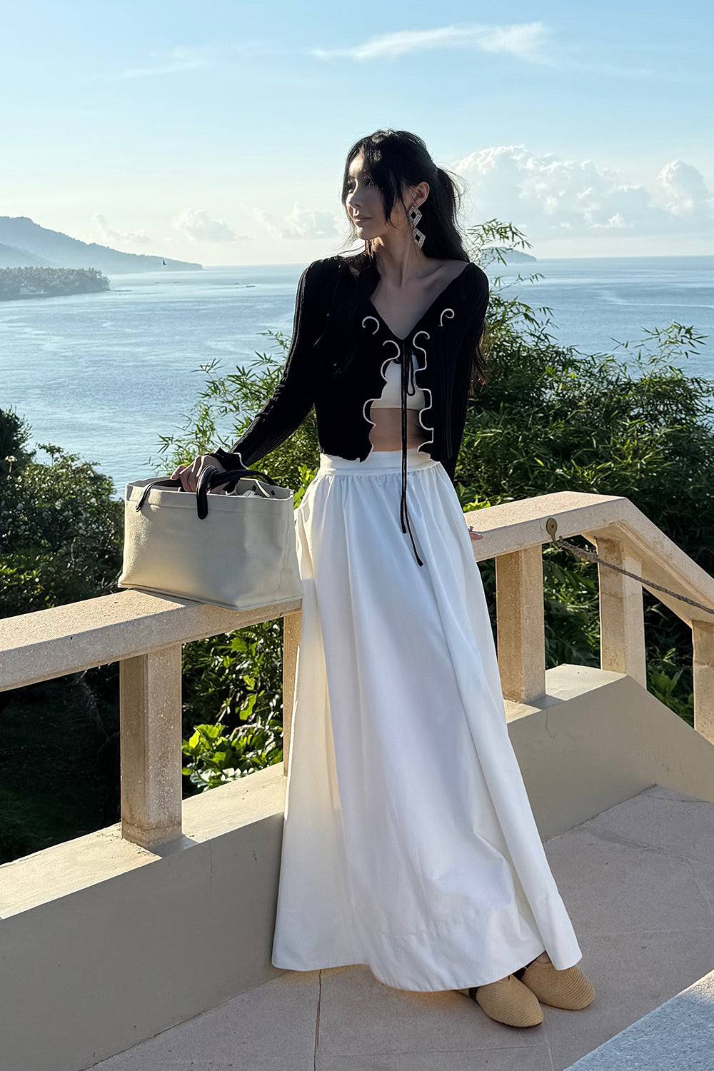抗皺重磅高腰澎澎長裙<br>Wide Waist Puffed Maxi Skirt