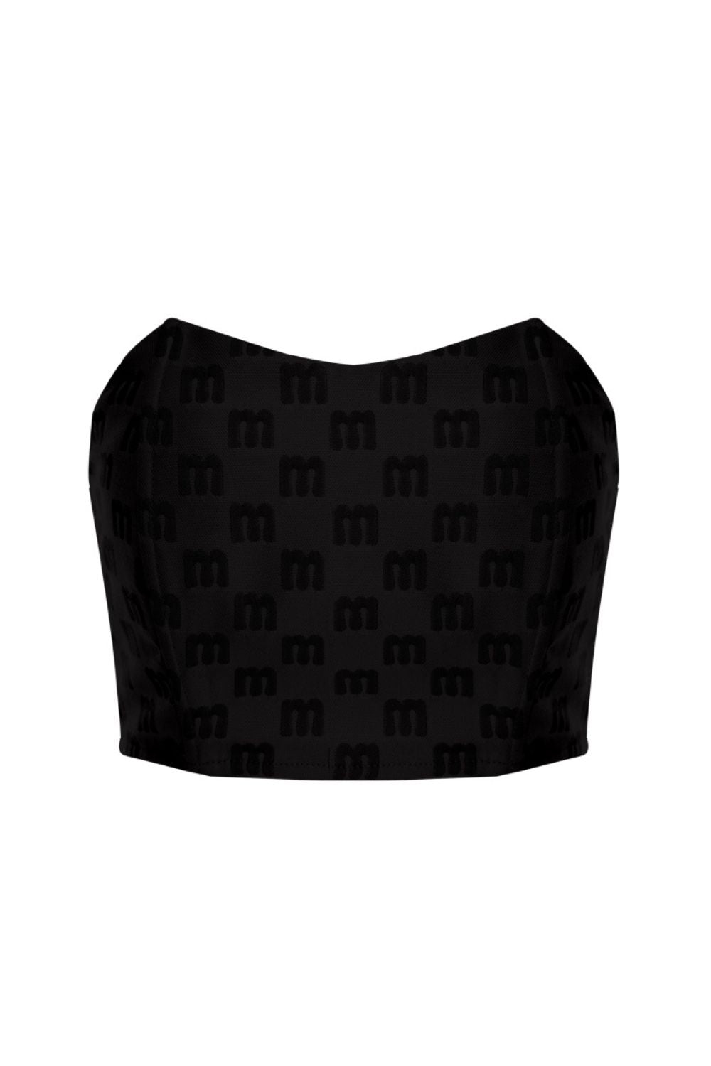 mumm 印花平口上衣<br>MONOGRAM JACQUARD BANDEAU BRA TOP