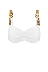 胸前扭結鏈條比基尼上身 <br>mumm x voda swim CHAIN DETAIL BIKINI TOP